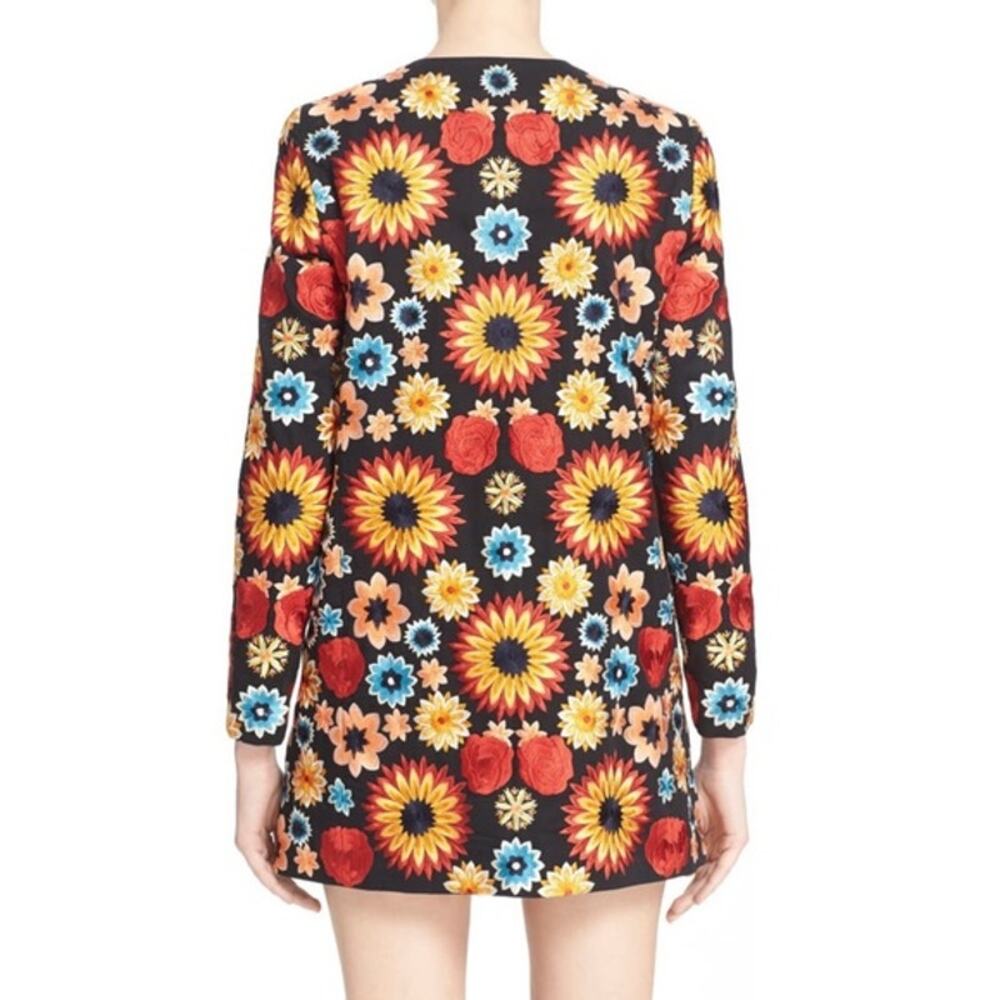 New Alice + Olivia Rory Multicolor Floral Embroidered Long Jacket Coat Size M - Picture 12 of 16